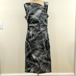 Maggy London Palm Print Midi Dress